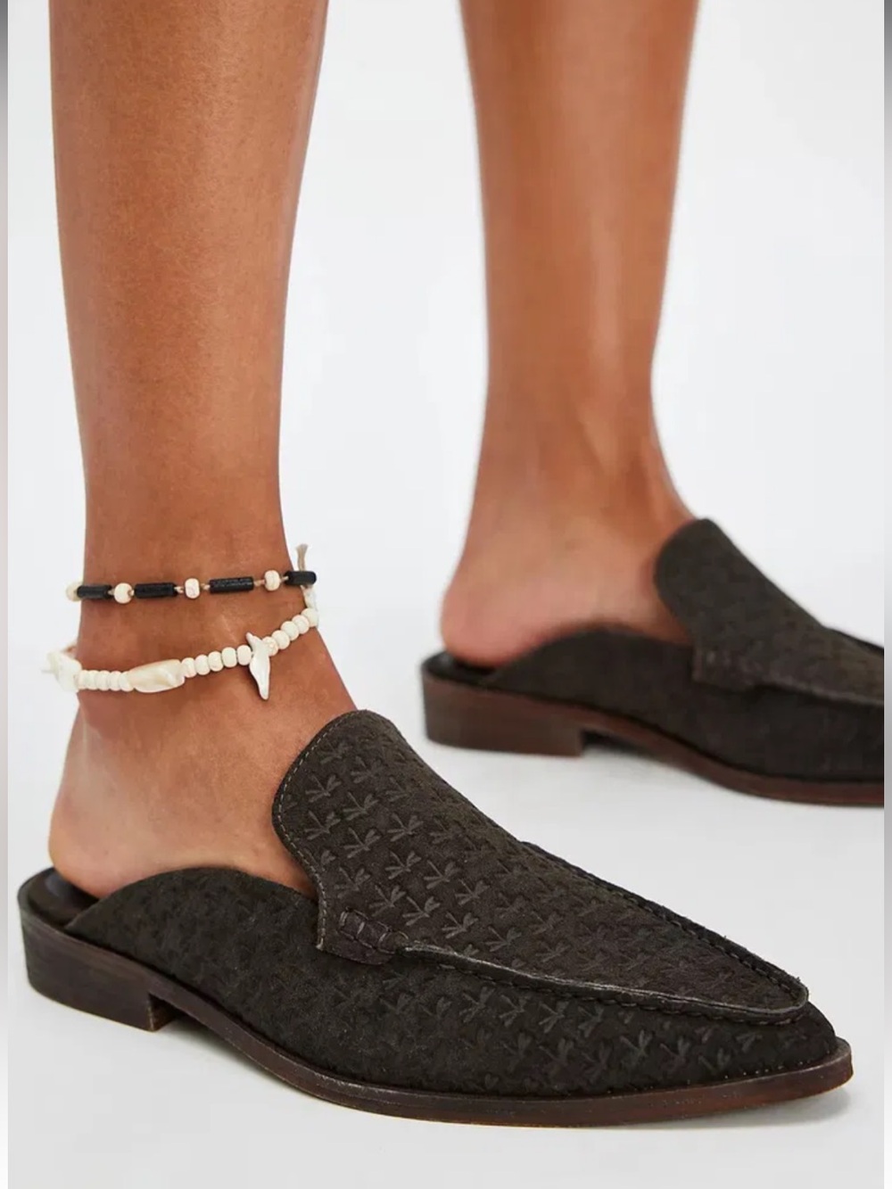Free People Dragonfly Mocc Toe Loafers Espresso Brown Suede NIB 6